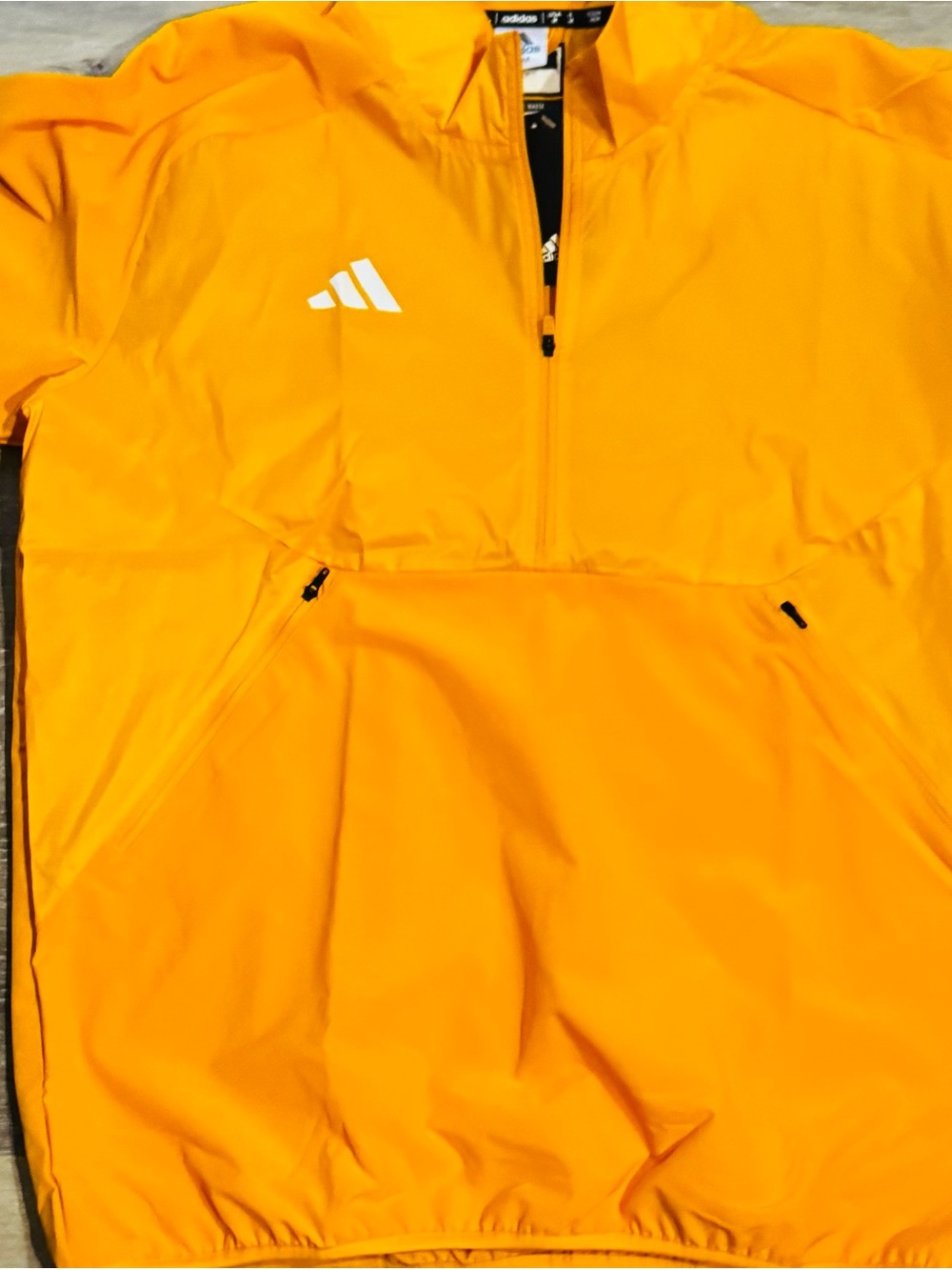 adidas Men's Hooded Windbreaker in Bright Orange